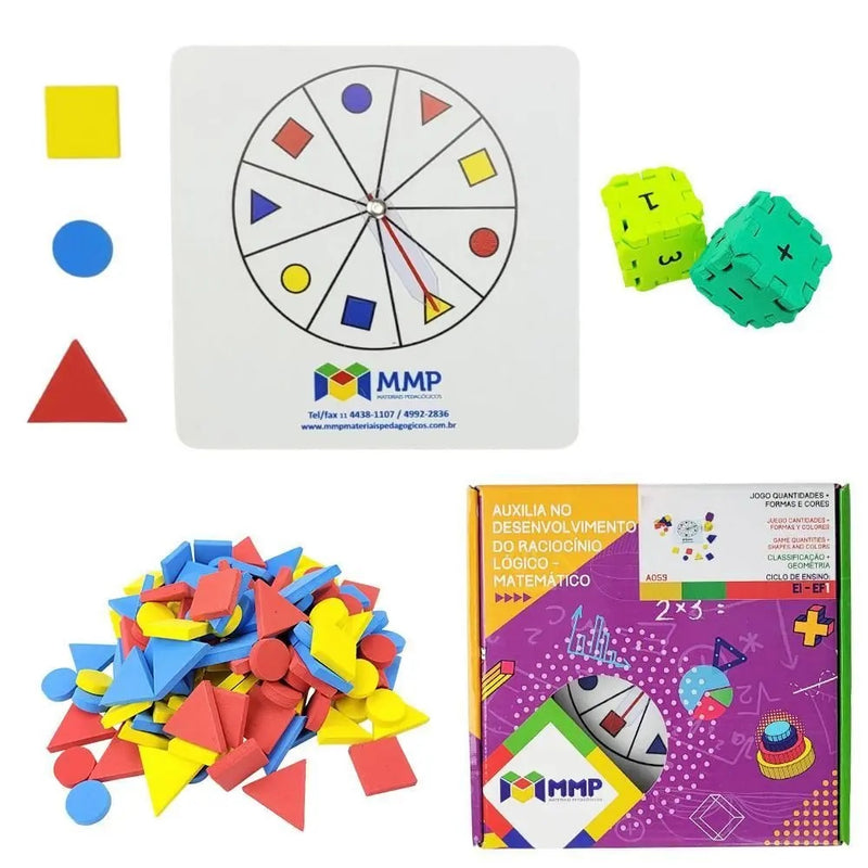 Jogo Quantidades  Formas E Cores - Estudo Da Geometria - Mmp