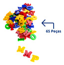 Alfabeto Móvel 65 Peças Mmp Com Livro Manipulativo - Kit Educativo Completo Para Alfabetização Aprendizado Lúdico E Criativo Ideal Para Escolas E Crianças Em Fase De Desenvolvimento