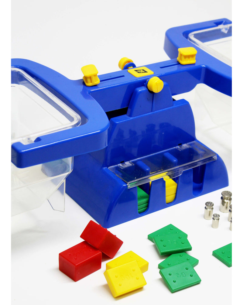 Balança Mmpesos De Equilíbrio Colorida Com Recipientes De 1000ml E 25 Pesos (plástico E Metal) | Kit Educativo Completo Para Medidas E Pesos | Ideal Para Ensino De Ciências E Matemática