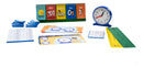 Kit Medida De Tempo Kit Educativo De Relógios Em Plástico Com Engrenagens E Dominó De Horas | Inclui Réguas De Tempo E Display De Calendário | Ideal Para Ensino De Horas Analógicas E Digitais
