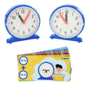 Kit Medida De Tempo Kit Educativo De Relógios Em Plástico Com Engrenagens E Dominó De Horas | Inclui Réguas De Tempo E Display De Calendário | Ideal Para Ensino De Horas Analógicas E Digitais