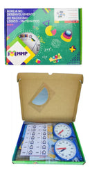 Kit Medida De Tempo Kit Educativo De Relógios Em Plástico Com Engrenagens E Dominó De Horas | Inclui Réguas De Tempo E Display De Calendário | Ideal Para Ensino De Horas Analógicas E Digitais