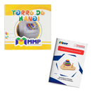 Torre De Hanoi Triangular Com Argolas De Eva  7 Tamanhos E Cores | Base De Madeira 23 Cm | Kit Educativa Prática Para Atividades