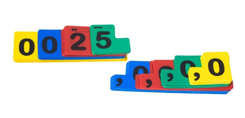 Fichas Sobrepostas 2 Em 1 - Numeral E Decimal - Aluno - Mmp