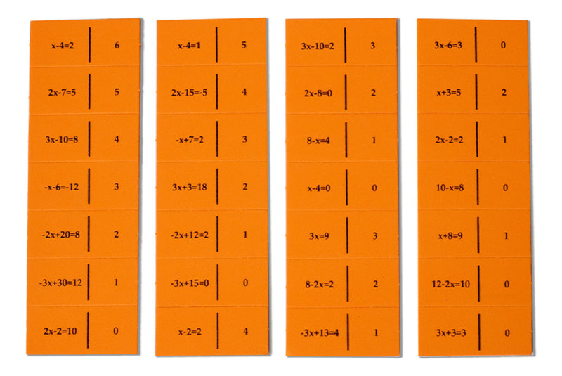 Dominó de Equações 1º Grau Educativo Em EVA C/ 28 Peças MMP