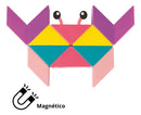 Tangram Quebra Cabeça Magnético Blocos Multicores Magneticos Educativos