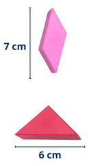 Tangram Quebra Cabeça Magnético Blocos Multicores Magneticos Educativos