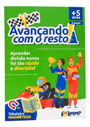 Jogo Avançando Com O Resto - Livro Tabuleiro Imantado Divisão Corrida Divertida Ensino Fundamental Mmp