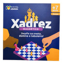 Xadrez Magnético Clássico - Jogo E Livro Imantado Raciocínio Lógico E Concentração Divertido Mmp
