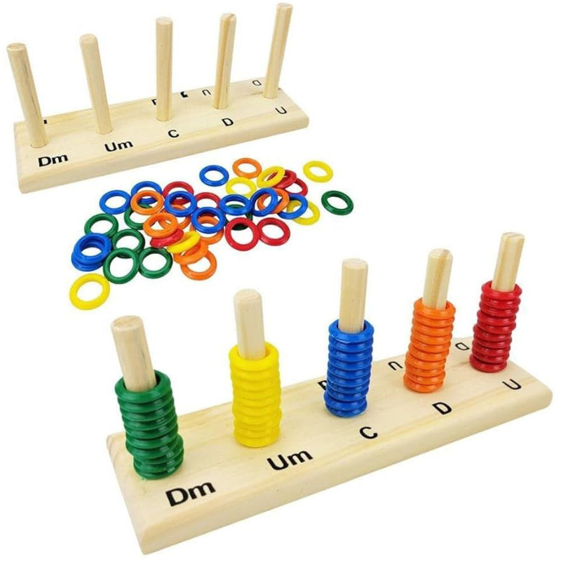 Ábaco Aberto Em Madeira Educativo MMP - Método Montessori