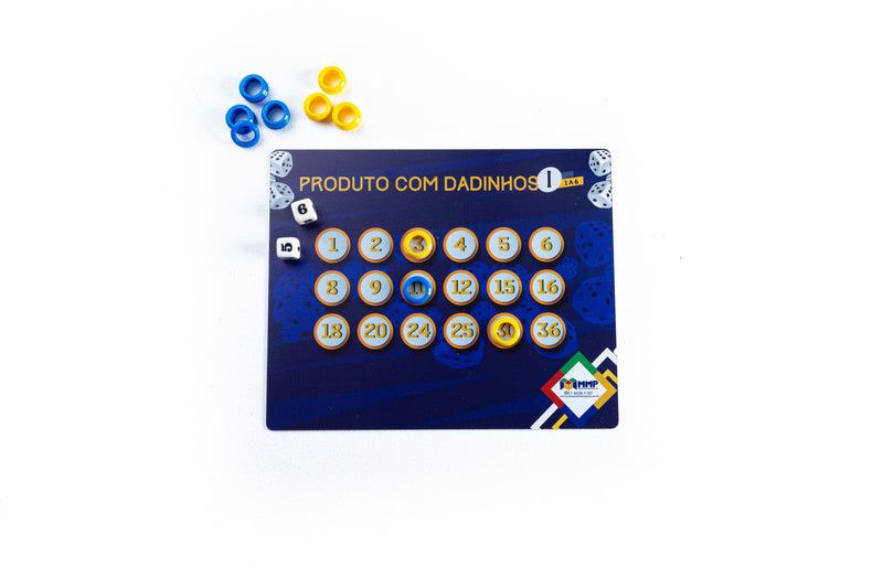 Jogo Pedagógico Produto com Dadinhos I – Tabuada MMP