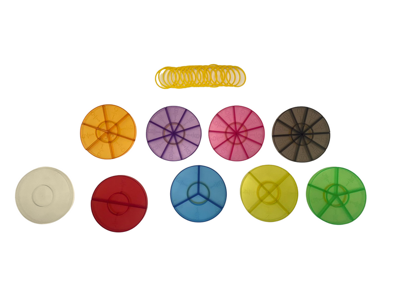 Kit Pedagógico Frações Circulares Montessori Criativo - MMP